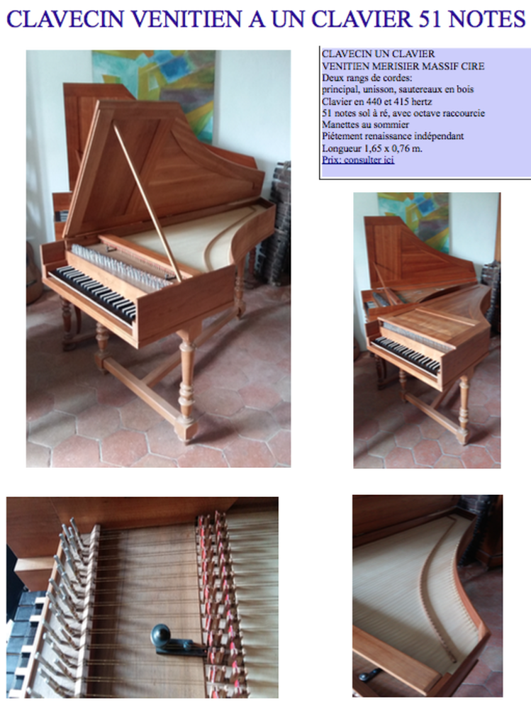 clavecin vénitien à vendre