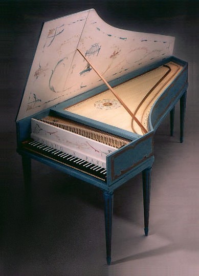 clavecin franco-flamand décoré